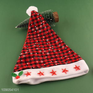 Online Wholesale Plaid Christmas Hat Seasonal Festive Party Hat