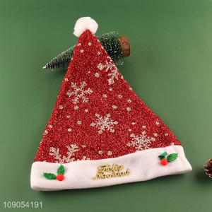 Low Price Snowflake Santa Hat Christmas Hat for Kids Men Women