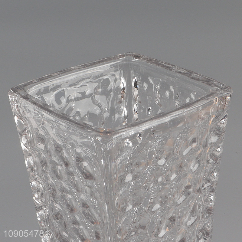 Yiwu market home decor tabletop glass floral vase flower vase for sale