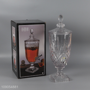 Hot products large capacity glass juice beverage dispenser for drinking