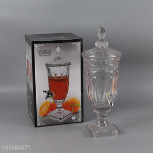 China supplier glass fruit juice beverage dispenser for drinking