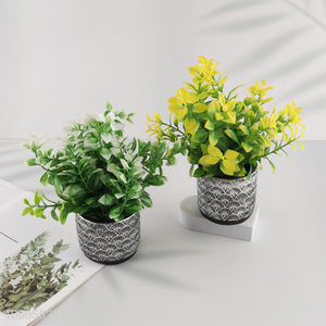 New Arrival Fake Plants Artificial Potted Plants for Home Shelf Decor