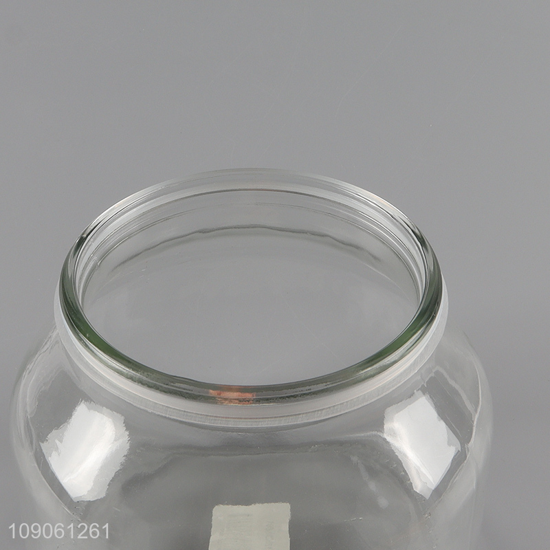 Hot selling clear glass home kitchen sealed jar candy jar storage jar