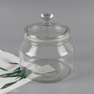 Hot selling clear glass home kitchen sealed jar candy jar storage jar