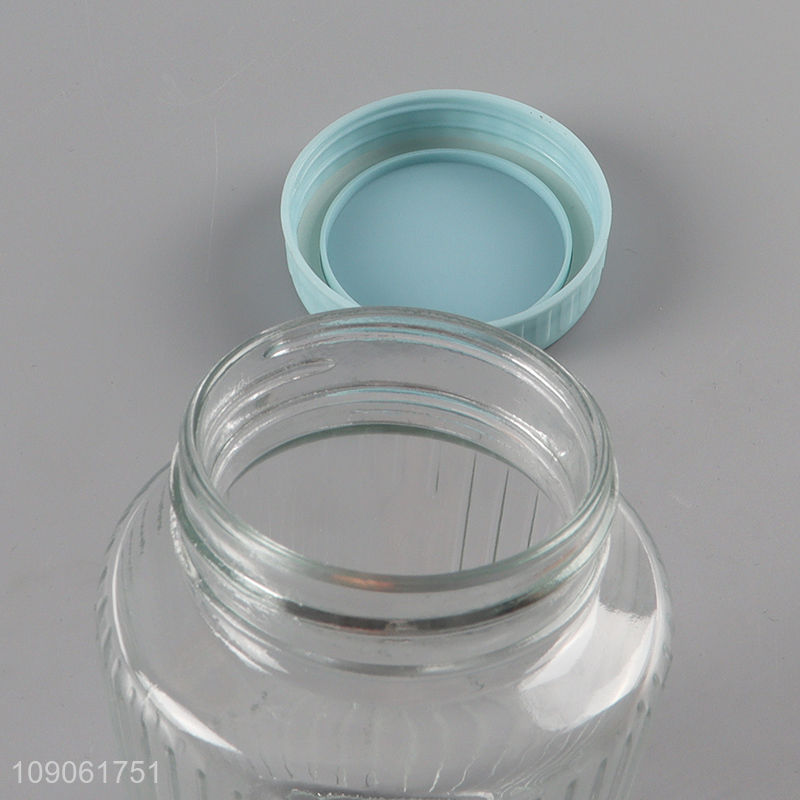 Good selling multicolor glass sealed storage jar honey jam jar wholesale