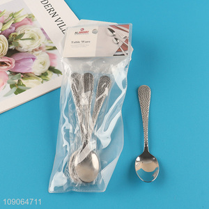 China Imports 4 Pack Silver Gold Dinner Spoons Stainless Steel Dinner Spoons Set