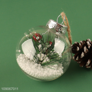 New Product Clear Christmas Bulb Ornaments for Xmas Tree Party Decor