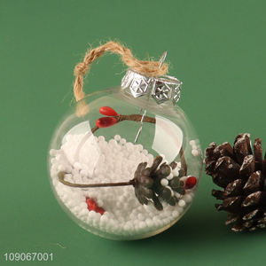 Wholesale Clear Christmas Tree Hanging Ornaments Plastic Christmas Baubles