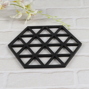 Top sale household black silicone heat-resistant <em>pot</em> <em>pad</em> heat <em>pad</em>