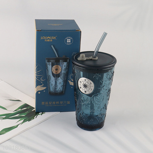 Online wholesale <em>glass</em> water <em>cup</em> drinking <em>cup</em> with straw