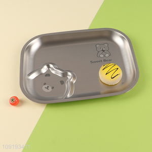 Factory price household stainless steel dumpling <em>plate</em> for tableware