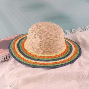 Wholesale Women'S <em>Straw</em> Hat Summer Wide Brim Floppy Beach Sun Hat