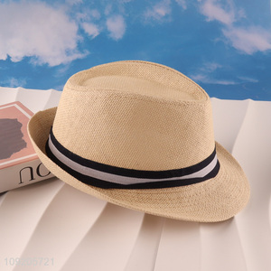 Online Wholesale Men Women <em>Straw</em> Fedora Hat Summer Beach Sun Hat