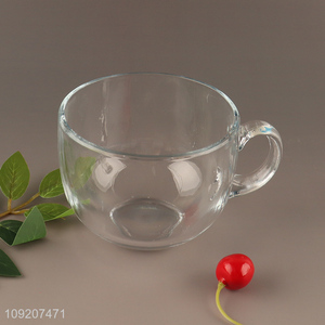 Good Quality <em>Glass</em> Coffee Milk Water Breakfast <em>Cup</em> with Handle