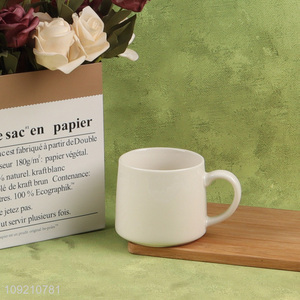 Popular products 300ml white <em>ceramic</em> water <em>cup</em> coffee <em>cup</em> drinking <em>cup</em> with handle