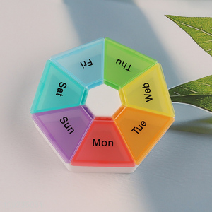 Good quality portable travel weekly medicine storage <em>box</em> <em>pill</em> <em>box</em> for sale