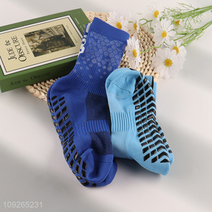 Factory Supply Men's Soccer Socks Non-Slip Grip Socks for Basketball Football