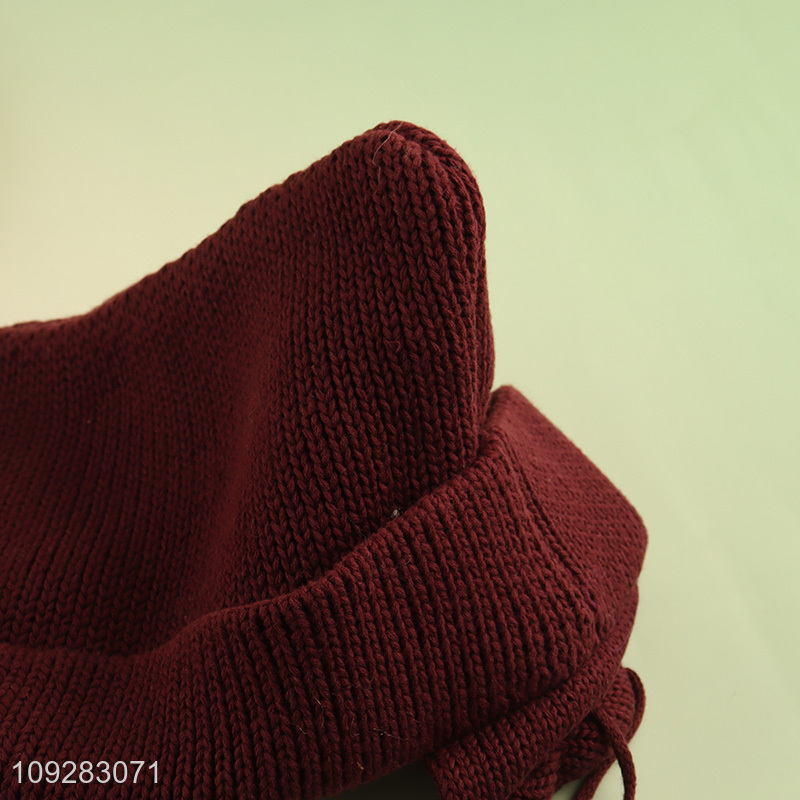 Factory price multicolor winter windproof earflap hat knitted hat