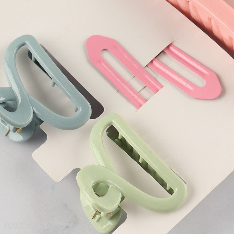Good quality girls fashion hair claw clips hair clips set