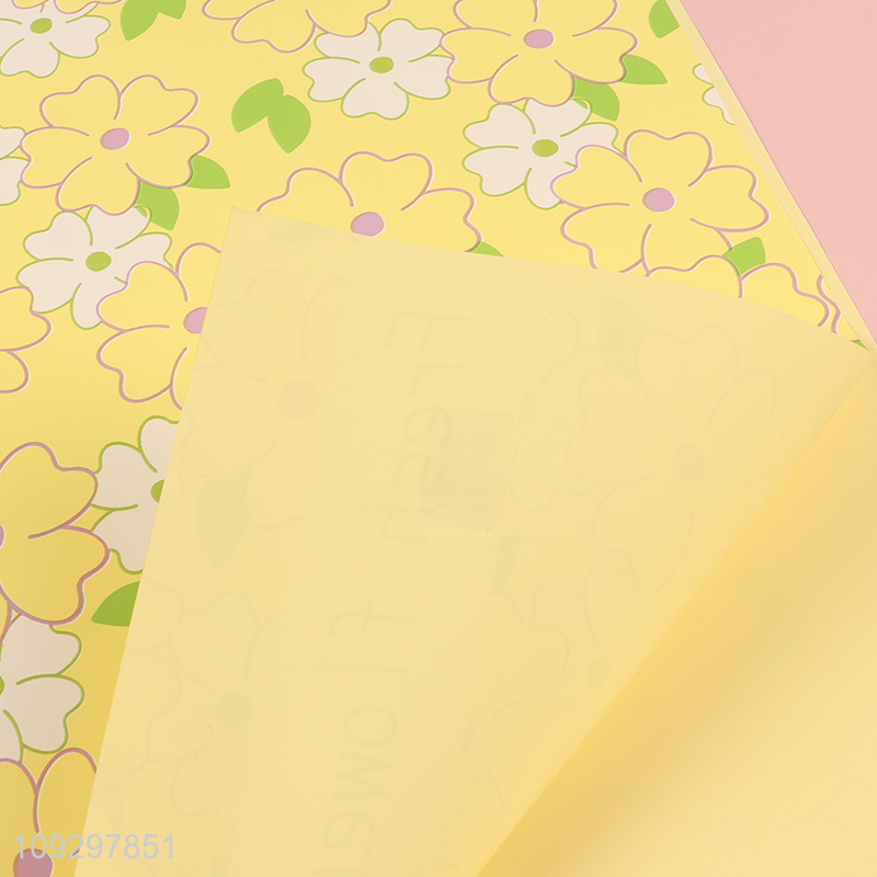 China supplier flower printed packaging paper wrapping paper