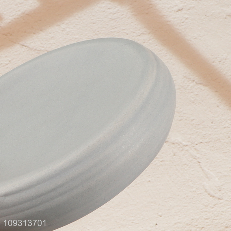 Top quality round ceramic soap holder for bathroom