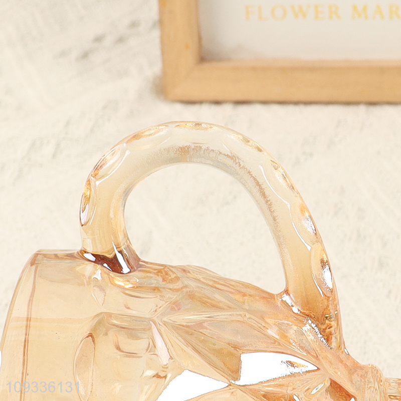 Online wholesale glass water cup coffee cup with handle
