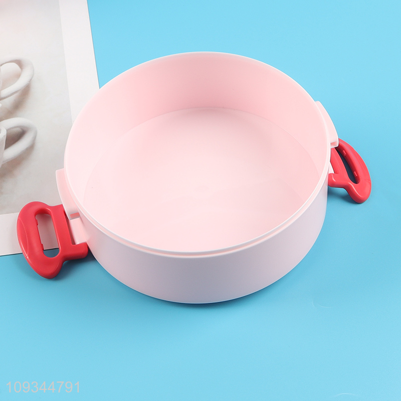 Factory direct sale double-layer plastic round lunch box