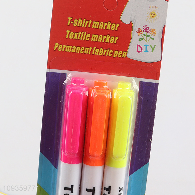 Wholesale 3pcs non-toxic textile marker T-shirt marker