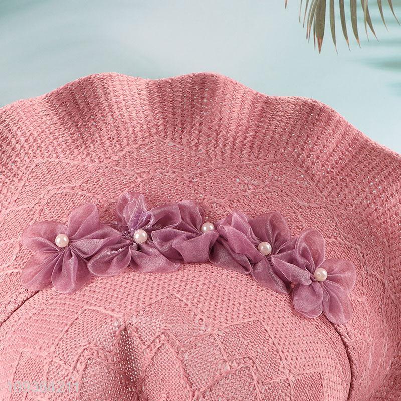 Factory supply outdoor straw hat beach hat for women