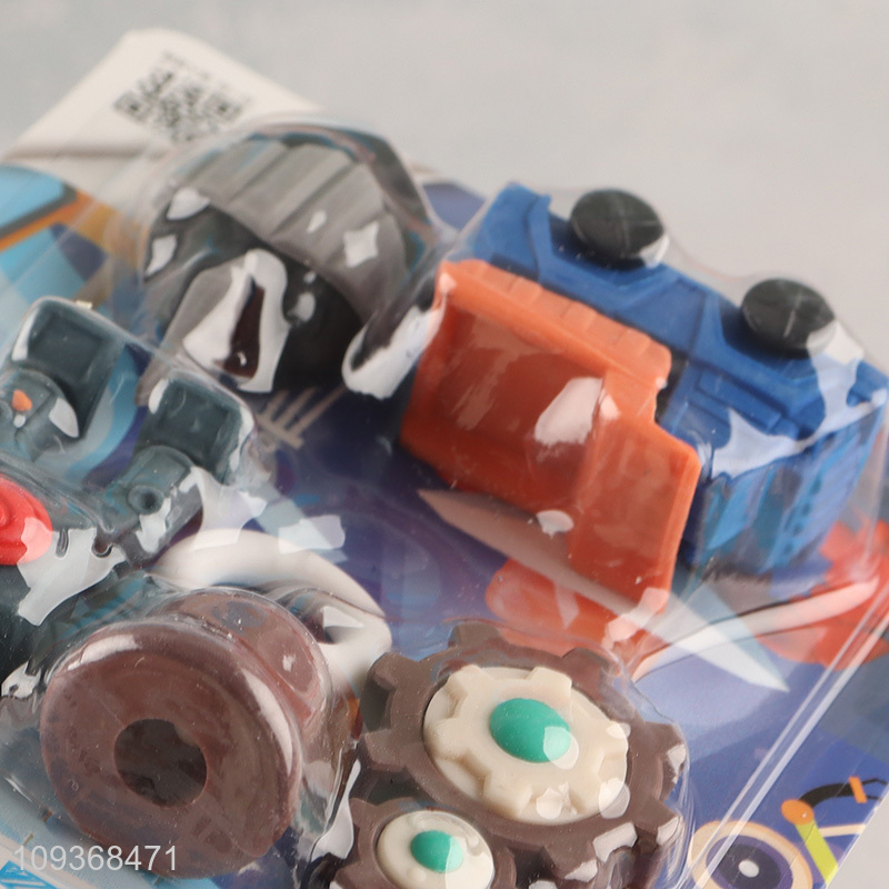 China supplier machanical storm city diy eraser set