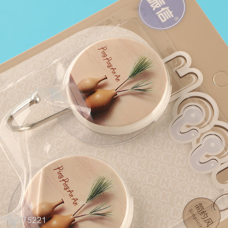 China wholesale 2pcs traceless sticky hook wall hooks