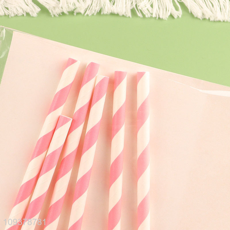 Good selling pink hippo paper straw drinking straw