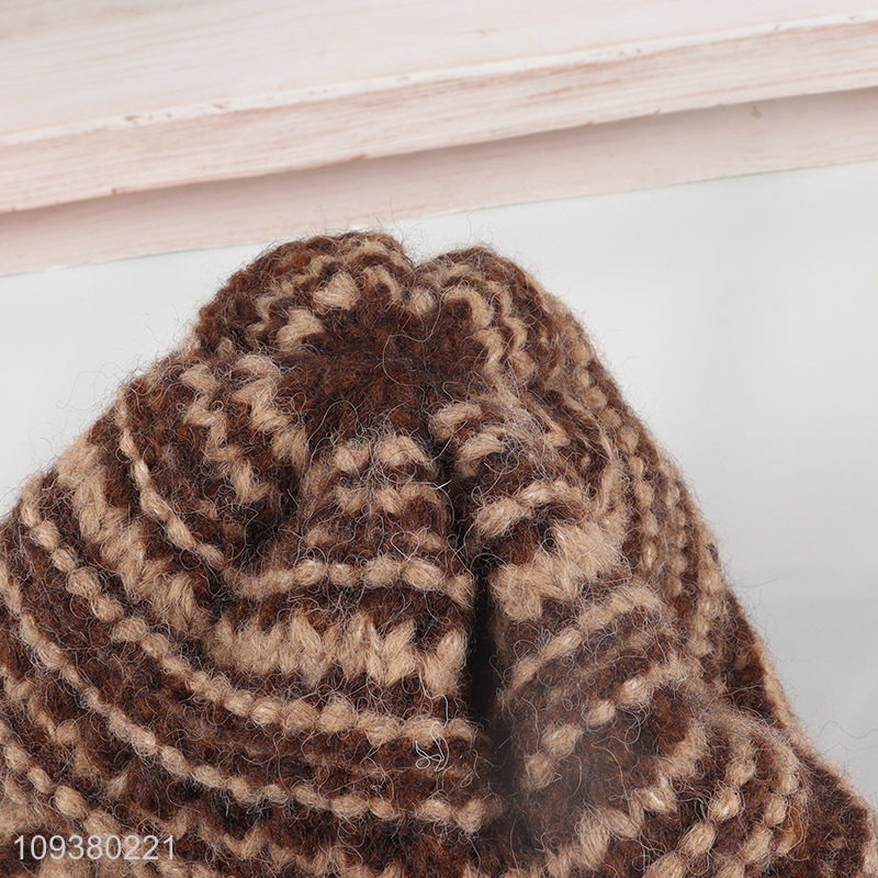 China wholesale warm knitted hat beanies hat for winter