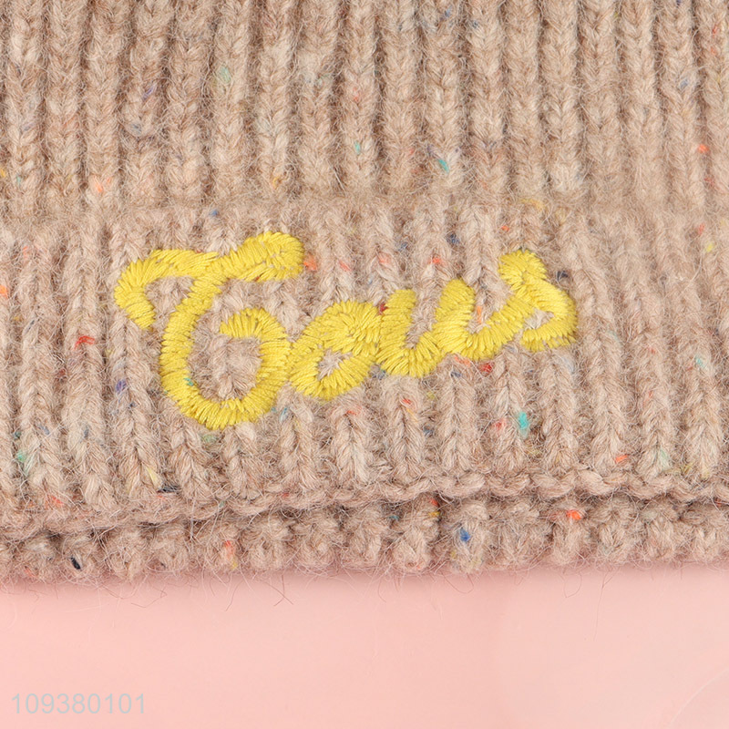 Factory price warm thickened knitted hat beanies hat