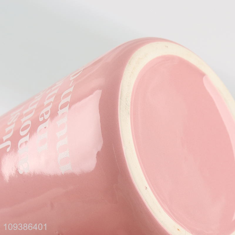 Good selling pink ceramic water cup drinking cup wholesale