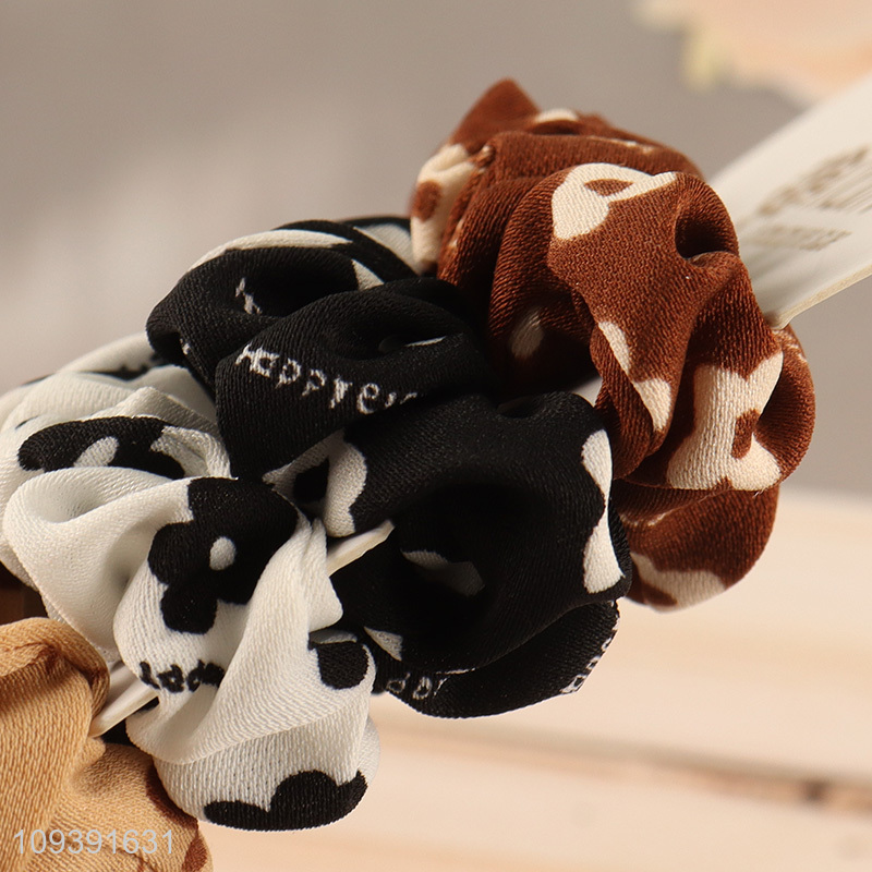 Latest products   4pcs polyester hair bands hair rope