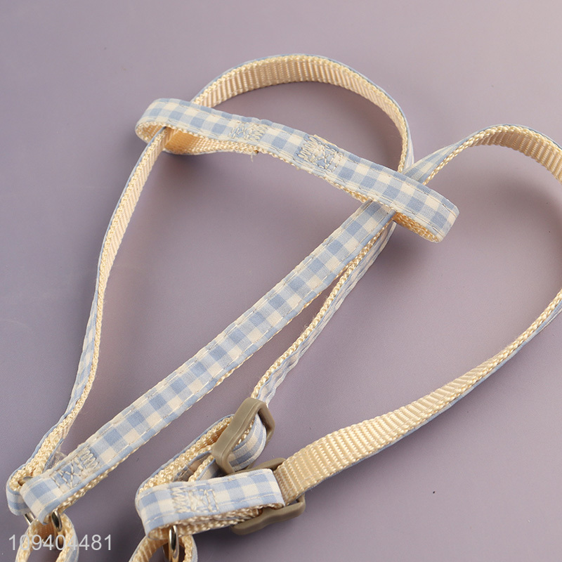Top quality cute dog harness and leash set for outdoor