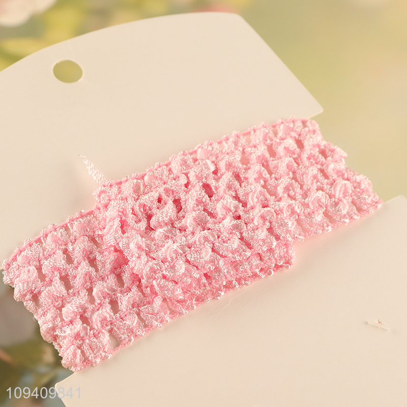 Hot sale pink baby headwrap baby socks set