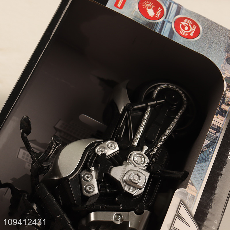 Factory supply solid color inertia motorcycle with sound and light