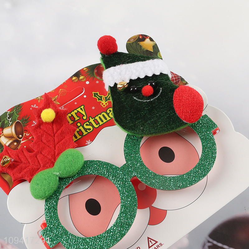 Low price glitter merry Christmas party glasses