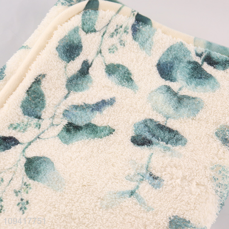 40X60Cm Faux Cashmere Printed Bath Mat