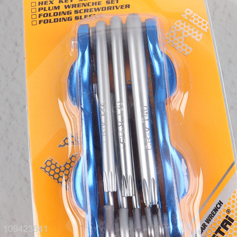 Wholesale Folding Hex Key Set Folding Torx Wrench Set