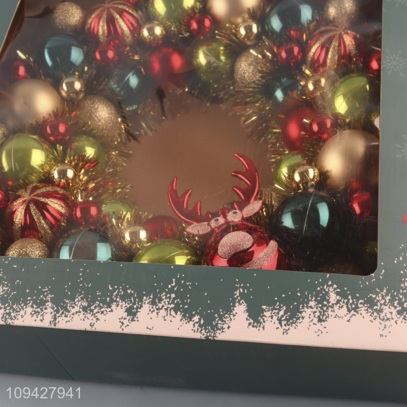 Factory direct sale home decor christmas ball wreath