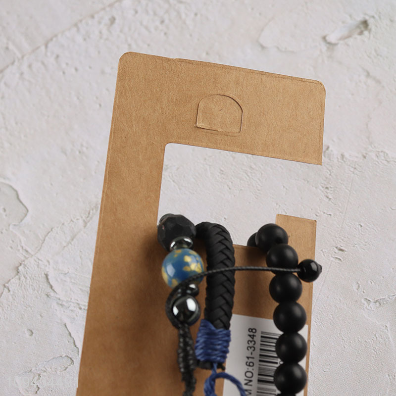 China products 3pcs beaded braided bracelet set for gifts