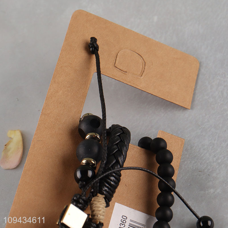 New arrival  beaded braided bracelet set for gifts
