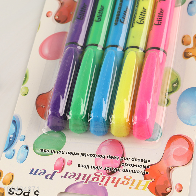 Top products 5pcs non-toxic highlighter pen set