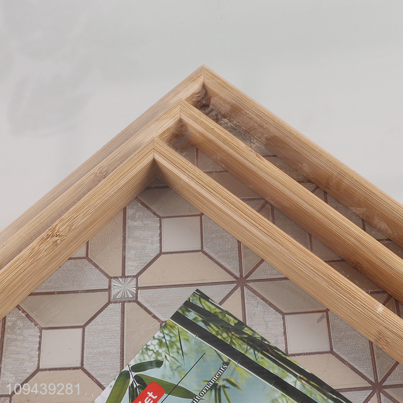 Low price rectangle food MDF storage tray