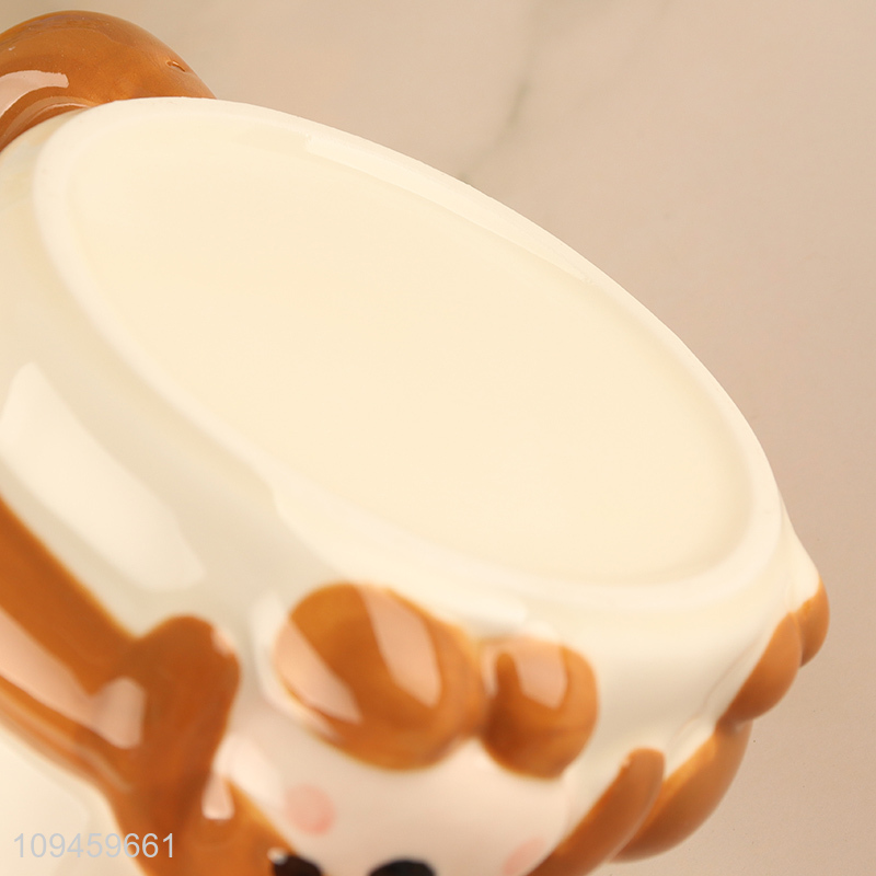 Top sale cute puppy ceramic water cup wholesale