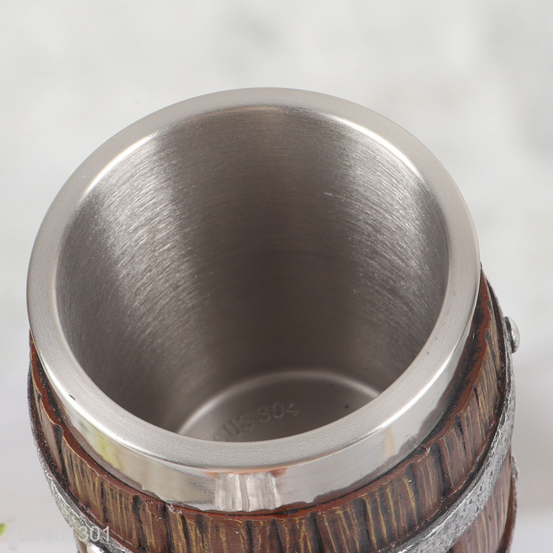 Wholesale 600ml resin made stainless steel drinking cup