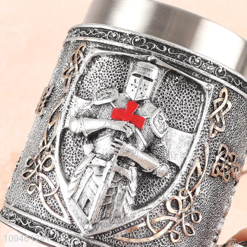 Low price 450ml resin styled stainless steel water mug